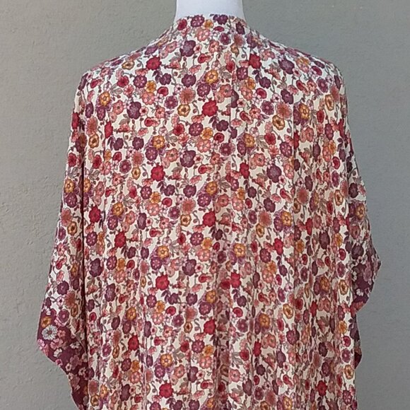 Knox Rose Kimono Duster Size XS-Small Boho Floral Cottagecore  Boho - Picture 7 of 9